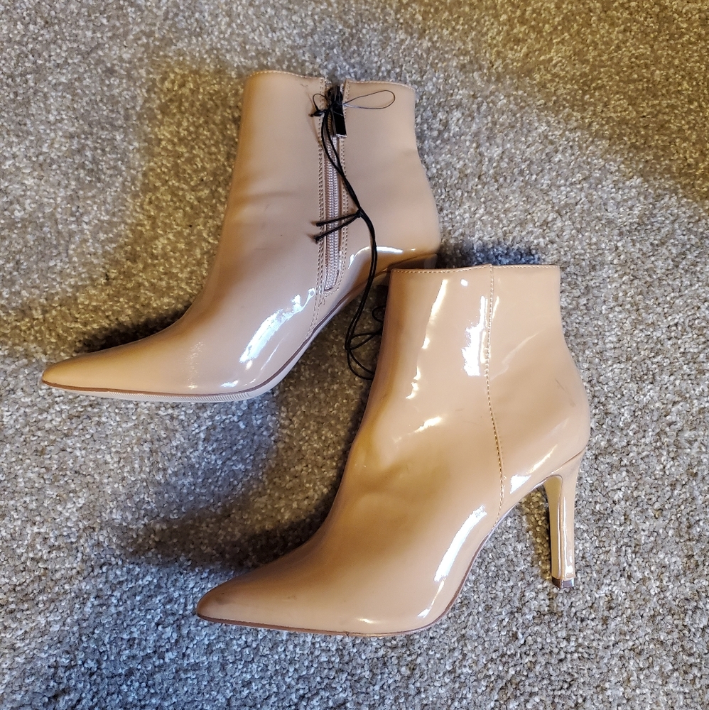 Nude Pointed Toe Boots